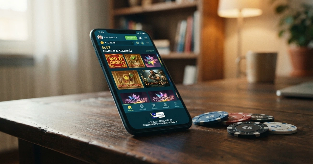 Schermata di un casinò online straniero con interfaccia in italiano, lobby delle slot in evidenza e logo della licenza Curaçao nel footer
