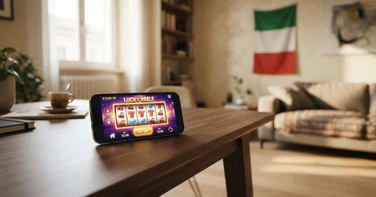 Interfaccia di un casinò online con licenza estera visualizzata su schermo, con indicatori grafici che segnalano l'assenza delle tutele ADM