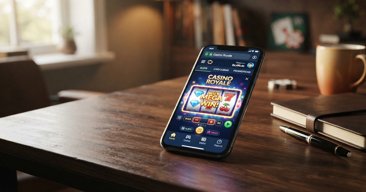 Interfaccia di un casinò online con simboli delle slot, lucchetto di sicurezza e menu di navigazione in evidenza