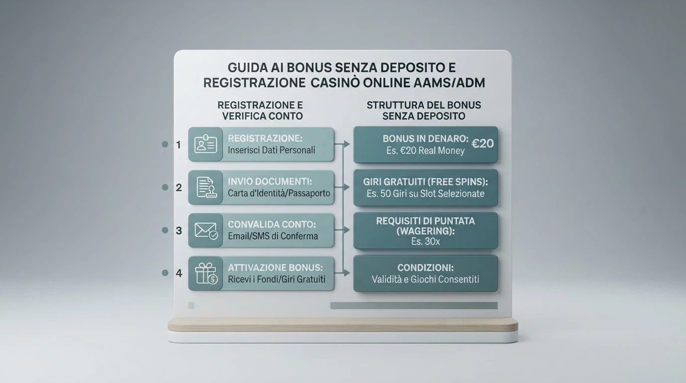 Una tabella comparativa con i loghi e le condizioni dei 10 casinò recensiti, ordinati per accessibilità dell'offerta senza deposito con e senza identità digitale