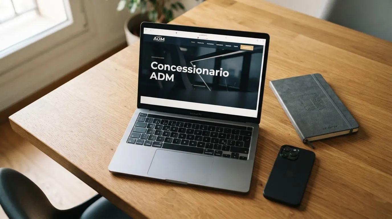 Il logo ufficiale dell'Agenzia delle Dogane e dei Monopoli (ADM) accanto alla dicitura «Concessionario ADM» visualizzato su uno schermo.