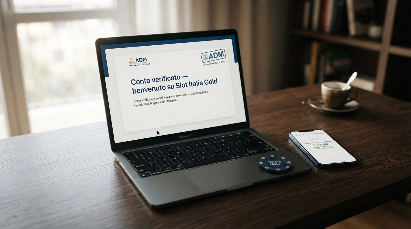 Il logo ufficiale dell'Agenzia delle Dogane e dei Monopoli accanto alla dicitura «concessionario autorizzato» e un estratto simbolico del registro pubblico ADM
