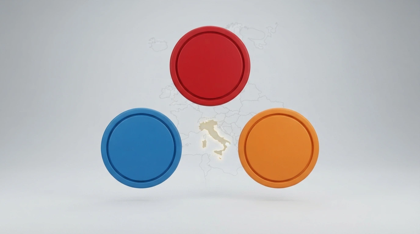 Un confronto visivo tra i loghi e i sigilli delle tre autorità: ADM (Italia), MGA (Malta) e Curaçao eGaming, con una mappa che indica la giurisdizione di ciascuna