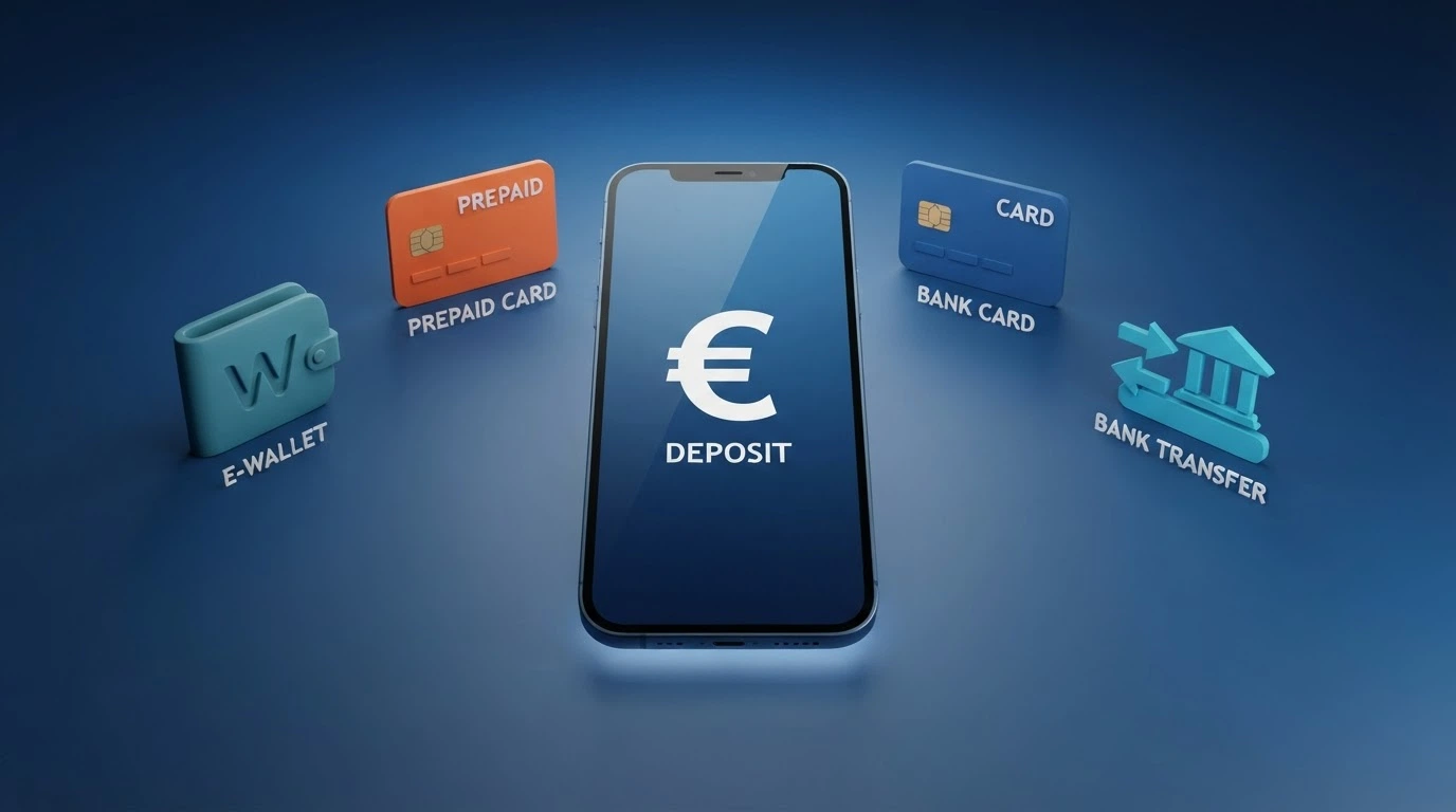 I loghi dei metodi di pagamento accettati per un deposito da 20 euro nei casinò ADM: PayPal, Postepay, Paysafecard, Visa, Mastercard, Skrill, Neteller e Bonifico.