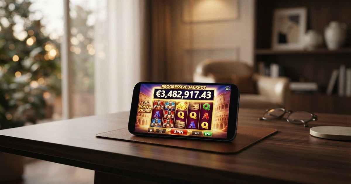 Una schermata di una slot machine online con jackpot progressivo, con il montepremi in evidenza e l'interfaccia di gioco in italiano